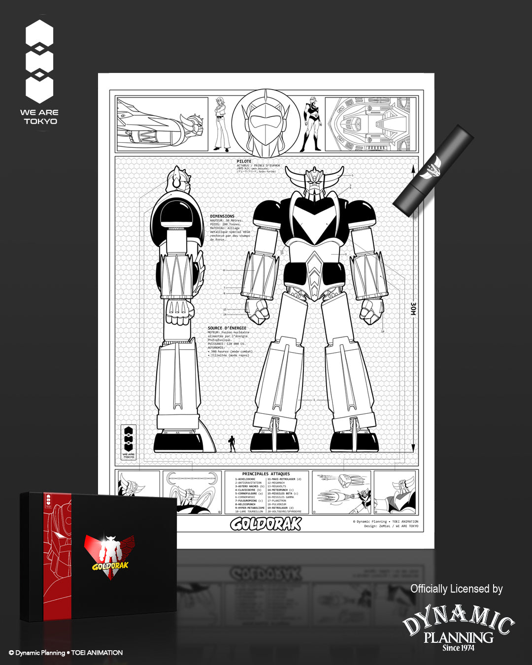 Poster UV ARTPRINT de GOLDORAK - A4