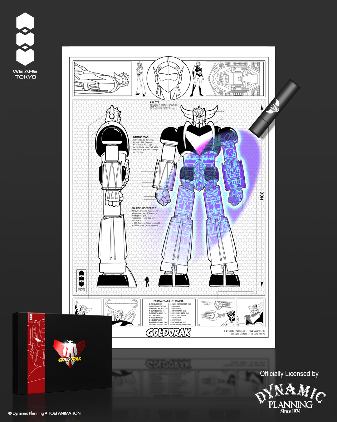 Poster UV ARTPRINT de GOLDORAK - A4