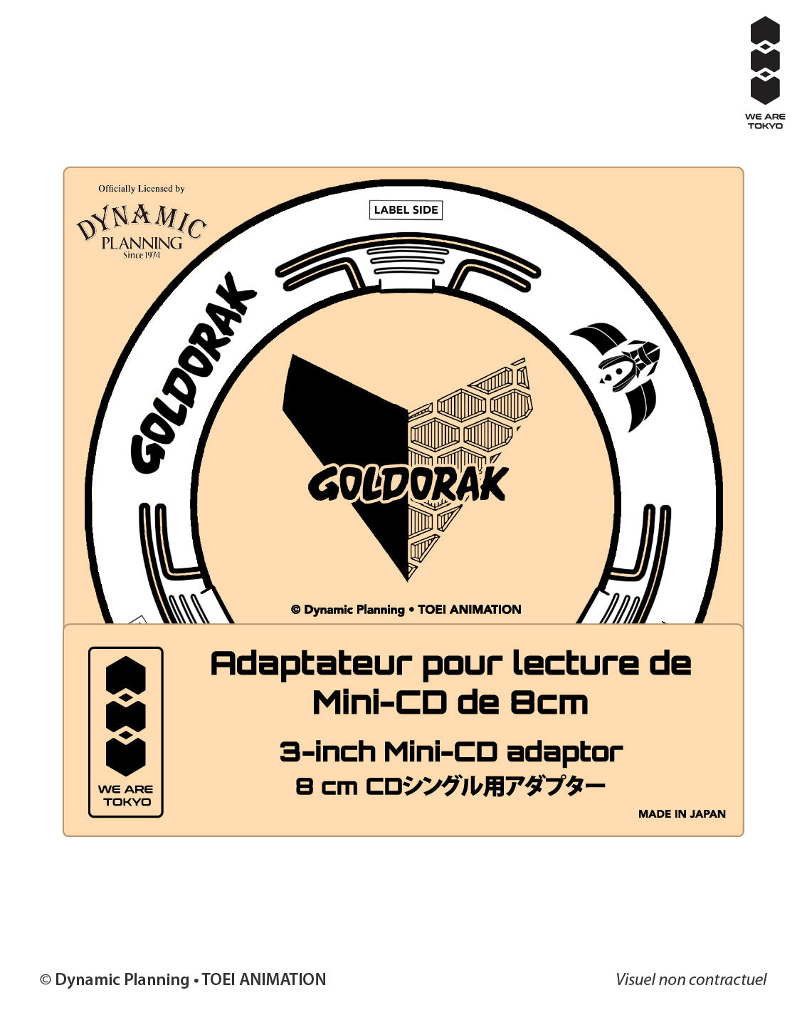ADAPTATEUR MINI-CD - GOLDORAK - Blanc