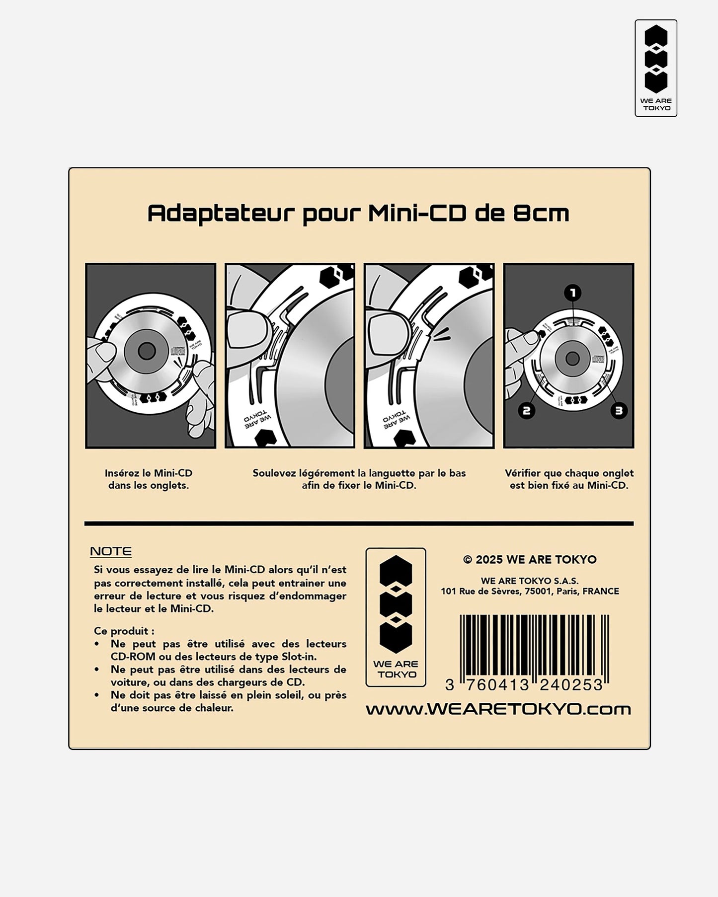 ADAPTATEUR MINI-CD 8CM