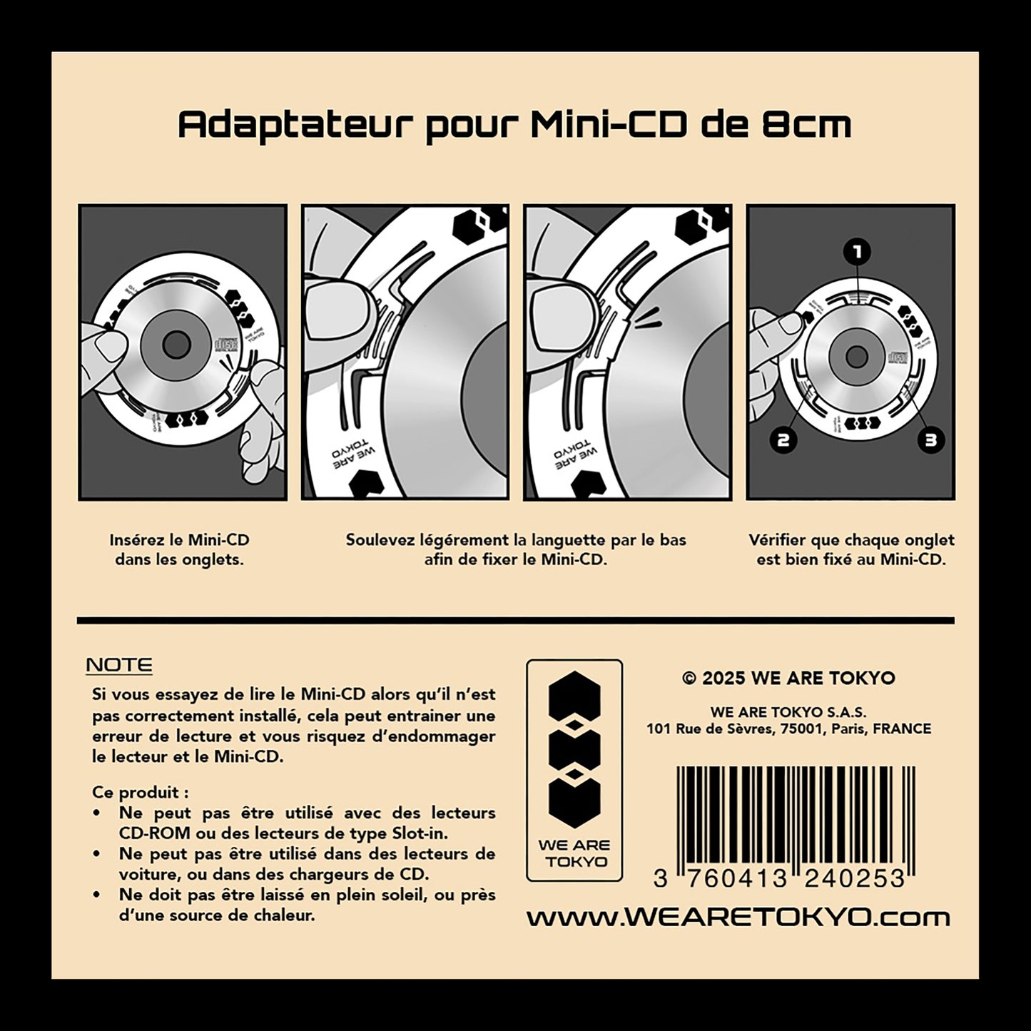 ADAPTATEUR MINI-CD 8CM